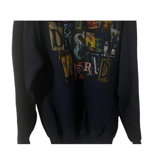 Disney Parks Navy Disneyworld Sweater shirt Graphic Castle Size Medium - Picture 11 of 16